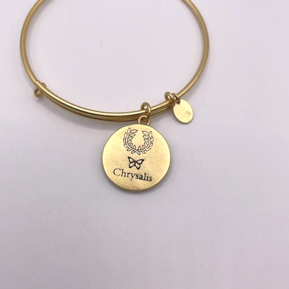 Chrysalis Track and Field Expandable Gold Tone Bangle Bracelet - Picture 3 of 3